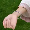 Pulsera Sutra Corazón Esmaltado para Mujer Retro Abierta Estilo Étnico Estilo Retro Literario Personalidad Moda Nacional Pulsera Azul Quemado