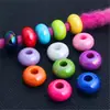 Contas Acrílicas Coloridas com Furo Grande Perucas Dreadlocks Cabelo Trançado Tranças Contas Decorativas Joias DIY Acessórios de Cabeça para Meninas Contas