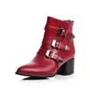 Hebilla de Cinturón Europea y Americana Botas Romanas Retro Punta Fina Talla Grande Botas de Mujer Tallas 40414243 Tacón Alto Botines Comercio Exterior Botas