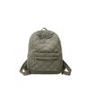 Bolso de Mujer 2024 Nuevo Estilo Coreano Mochila Bordada Romboidal para Mujer Mochila de Viaje Casual a la Moda de Color Sólido