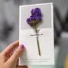 Día de San Valentín Tanabata Tarjeta de Felicitación con Flores Reales Floristería Pastelería Enviar Tarjetas a Personas Actividades de Empresa Enviar al Personal Tarjetas de Felicitación de Moda