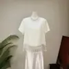 Zhi Li Nuevo Estilo Chino Bordado Jacquard Sencillo Top de Cuello Redondo 2026 Verano Nuevo Estilo Nacional Versátil Top para Mujer