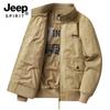 [Controle de Preço] Jaqueta Nova de Outono Masculina Solta plus size Estilo Homem Forte Jaqueta Masculina de Algodão Lavado 0769