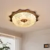 Lámpara de techo estética de la dinastía Song, lámpara redonda de estudio retro francesa, lámpara de iluminación de estilo medieval, lámpara de dormitorio, modelo nuevo 2025 para dormitorio principal