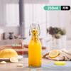 Botella de vidrio con tapa de hebilla al por mayor, frasco sellado transparente para jugo, bebida, enzima, botella de vidrio para jugo, LOGOTIPO imprimible