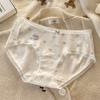 Categoría a Ropa Interior de Algodón para Bebé Encaje Francés para Mujer 100A Algodón Antibacteriano Entrepierna Extendida Ropa Interior de Algodón Puro para Niñas Cintura Media para Mujer
