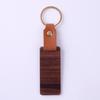 Llavero de Madera Maciza Colgante de Personalidad con Tarjeta de Comida Regalo Creativo DIY Grabable con logo Llavero Homestay