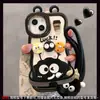 Cordão de Lanyard Boneca Briquete de Café Adequado para Capa de Celular Apple 18Pm iPhone 16 Desenho Animado Fofo 17 Suporte Duplo 15
