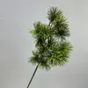 Ramas artificiales de pino y ciprés, agujas de pino, ramas de pino de bienvenida para paisajismo, plantas verdes, ramas de pino Nobili con frutos, ramas de árbol artificiales