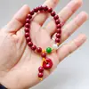 Venta Caliente Nuevo Estilo Anillo Único 0.8cm Pulsera de Cinabrio Imitación Pulsera Dama Rojo Jujube Zijin Tono Agitado Productos de Bienestar en Vivo
