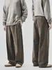Roupas Masculinas Apo Negócios Transfronteiriços Casual Inverno Masculino Espesso Solto Reta Caimento Resistente a Amassados Calças de Lã