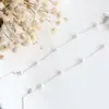 Nafoge plata al por mayor pendientes de plata de ley 925 con perla natural pequeña pendientes largos de borla de plata de moda