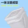 Venda Direta de Fábrica Balde Quadrado de 12 Litros, Balde Espessado Plástico à Prova de Umidade para Areia de Gato Pet, Balde de Embalagem Branco Portátil de Boca Larga, Balde de Água