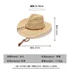 Sombrero para Hombre Sombrero de Paja de Verano Sombrero de Playa Casual Protección Solar Sombrero para el Sol Moda de Playa para Exteriores para Hombre Viaje