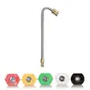 En stock: Pistola de agua para limpieza de unidad exterior de aire acondicionado con varilla extendida, conector hembra de cobre de 1/4, varilla doblada a 135 grados y boquilla de cinco colores