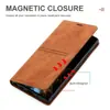 Adequado para Google Pixel 11 10 9 Pro XL Capa de Celular Magnética Flip com Porta-Cartão, Cor Sólida, Anti-Queda