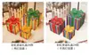 Caja de Regalo Navideña Y Juego de Tres Piezas Luces Decorativas Decoración Interior Navideña Arreglo Luces de Colores Caja de Regalo Brillante