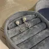 Pendientes de Copo de Nieve de Perla con Aguja de Plata 925 Chuxue, Frescos, Fuertes, Brillantes, Diseño Francés, Pendientes Colgantes Delanteros y Traseros, Alta Gama en Instagram