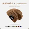 Gorro Cálido Cómodo Versátil Agradable a la Piel Unisex Suelto Para Circunferencia de Cabeza Grande Gorro de Punto Otoño Invierno Nuevo Gorro de Lana