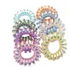 Cuerda para el pelo de línea telefónica colorida brillante de sirena transparente, cuerda para el pelo de alta elasticidad, accesorio para la cabeza, banda de goma