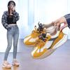 Nuevos Zapatos de Mujer con Suela Gruesa Primavera y Verano 2025 Moda Coreana Versátiles Casuales Deportivos Nuevos para Mujer Punta Redonda Combinación de Colores