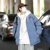 Abrigo acolchado de algodón de dos piezas falsas para hombre, abrigo de moda de invierno, marca, otoño e invierno, nuevo, cálido, algodón de plumón de mapache, abrigo acolchado de algodón