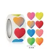 Regalo del Día de San Valentín Pegatinas rojas de amor Pegatinas de sellado Etiquetas decorativas de sellado para regalos Pegatinas de marca multicolor