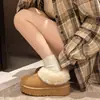 2026 Estilo Abuela Nuevas Botas Cortas para Mujer Invierno Hogar Calidez Más Terciopelo Piel Antideslizante Exterior Tacón Cubierto Algodón