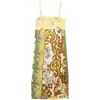 Ropa europea y americana para mujer transfronteriza, vestido midi de retazos con estampado de moda casual más vendido en AliExpress