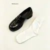 Versión de Piel de Vaca~Zapatos Cómodos y No Cansan los Pies Mocasines de Suela Gruesa para Mujer Slip-Ons Tacones Gruesos Zapatos Individuales para Viajar al Trabajo Zapatos Negros Pequeños de Cuero para Mujer