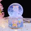 Decoración del hogar, regalo de San Valentín, pareja de ángeles creativos con bola de cristal de nieve ligera, regalo para estudiantes
