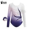 Ropa de Gimnasia para Niños Transfronteriza Verano Nuevo Mono de Alta Elasticidad Estampado de Punto Ropa Deportiva de Manga Larga para Niñas