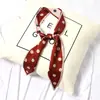 Bufanda de seda para mujer primavera y otoño estilo coreano Corea del Sur bufanda con cinturón de cinta puntiaguda de longitud media banda para el pelo de verano bufanda de moda