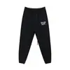 Pantalones Largos Casuales Unisex con Estampado de Letras Logo y Cordón Estilo Básico Tinta Salpicada Ropa de Pareja