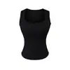 Camisola Sexy Estilo Chica Caliente para Mujer, Top Elástico Ajustado sin Mangas con Cuello Cuadrado