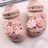 Acessórios para Sapatos Croc Fivela de Sapato DIY de Alta Qualidade Laço de Pérola Flor de Sapato Azaleia Adaptável Atacado Tridimensional Destacável