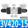 Válvula Solenoide de Tres Vías y Dos Posiciones 3V210-08 Válvula Neumática 3V110-06 310-10-Nc 410-15-No 120