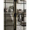 Manija de Puerta de Vidrio Doble con Marco Acero Inoxidable Dorado Moderna Madera Maciza Gabinete Manija de Puerta Engrosada Negra Deslizante