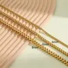 Corrente de joia de aço inoxidável europeia e americana ouro 18K moda simples diy feita à mão corrente lisa hip hop colar para homens e mulheres
