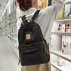 Mochila de Veludo Cotelê Feminina Simples de Grande Capacidade Bolsa de Estudante do Ensino Fundamental Mochila Retrô de Ensino Médio Americano Bolsa para Computador