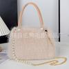 Bolsa de pele de raposa imitação nicho minimalista mulheres 24 nova bolsa de outono e inverno moda pérola pelúcia bolsa de ombro crossbody
