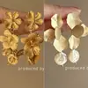 Hija Rica~Aretes de Trigo con Borla Larga Dorada para Mujer, Lujo Accesible Aretes de Gama Alta, Aretes Únicos Exagerados y Atmosféricos
