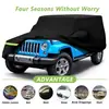 Capa de Carro Wrangler Capa de Roupa para Carro Wrangler Porta Dupla 2/4 Portas Impermeável Protetor Solar Proteção Externa Capa de Carro