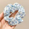 Scrunchie de Alta Qualidade Estilo Coreano para Mulheres, Elástico de Cabelo com Laço de Tecido da Moda, Acessório de Cabelo Corda para Coque Doce e Fofo