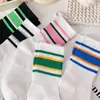 L meias brancas infantis com desenho de urso japonês fofo para primavera e outono meias de algodão de cor sólida meias de outono meias femininas