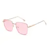 Gafas de Adulto 2025 Nuevo Estilo Personalizadas Modernas Estilo Europeo y Americano Gafas de Sol Marco Grande Metálicas Aspecto Adelgazante Gafas de Sol Bq9164