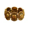 Pulsera elástica de aleación retro personalizada de estilo étnico transfronterizo europeo y americano para mujer, pulsera bohemia, venta al por mayor de joyería