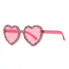 Europa y Estados Unidos transfronterizos diamantes de imitación amor diamante forma de corazón gafas de sol bola de fotos parasol gafas de sol gafas anti-ultravioleta mujeres