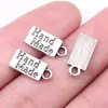 15X7Mm 0.8g Prata Antiga Acessórios para Joias DIY Letra Inglesa Pingente Feito à Mão