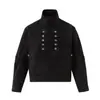 Ropa Vintage Yidao Otoño 2026 Nuevo Estilo Callejero Americano Retro Diseño de Nicho Chaqueta Corta Abotonada de Cuello Alto para Hombre